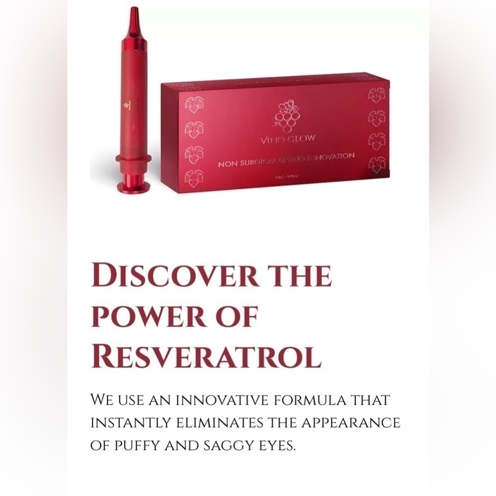 Vino Glow Instant Eye Lift Serum Non Surgical, Resveritol, SRP1195, Big Savings!